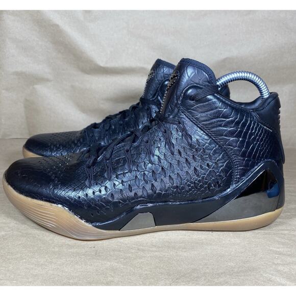 Nike Kobe 9 Elite Low Shoes Mens Size 10 Black Gum Mamba 704286-001 Basketball - Picture 1 of 14